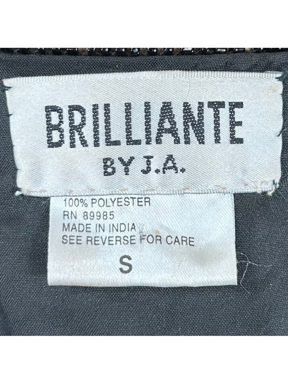Brilliante by J.A. NWT Vintage 90's Black Beaded Evening Dressy Jacket Size S - Picture 4 of 11